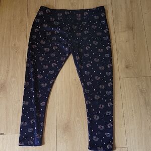 Serra Blue Leggings with Elegant Design